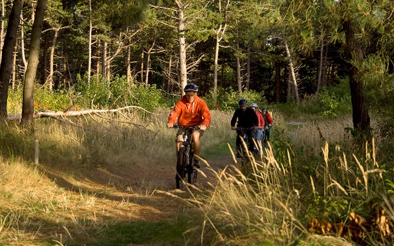 Mountainbiken tijdens een bedrijfsuitje